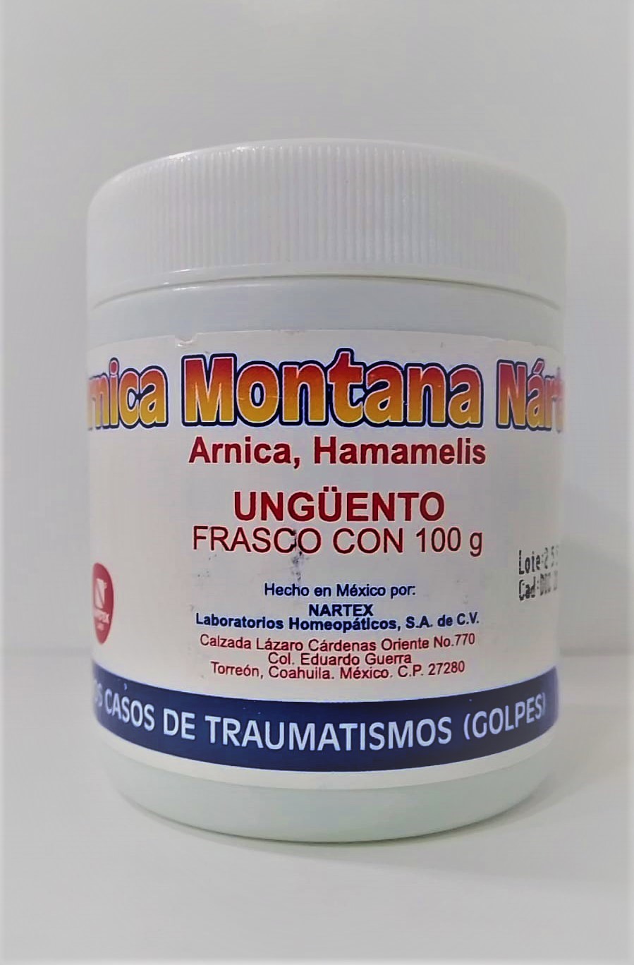 ARNICA MONTANA NARTEX 100G. - Haga un click en la imagen para cerrar